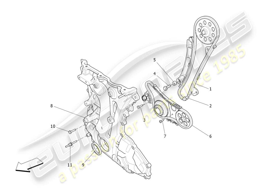 maserati ghibli fragment (2022) diagrama de piezas de sincronización