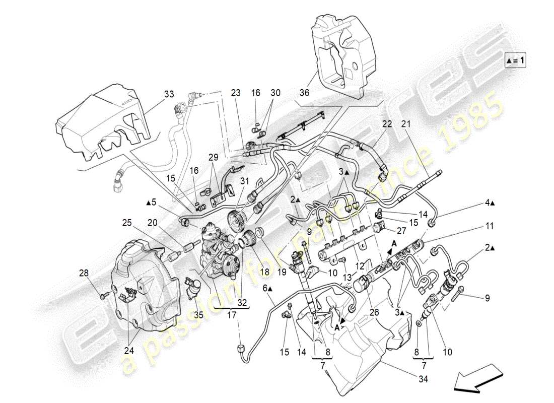 maserati ghibli (2021) diagrama de piezas de bombas de combustible y líneas de conexión