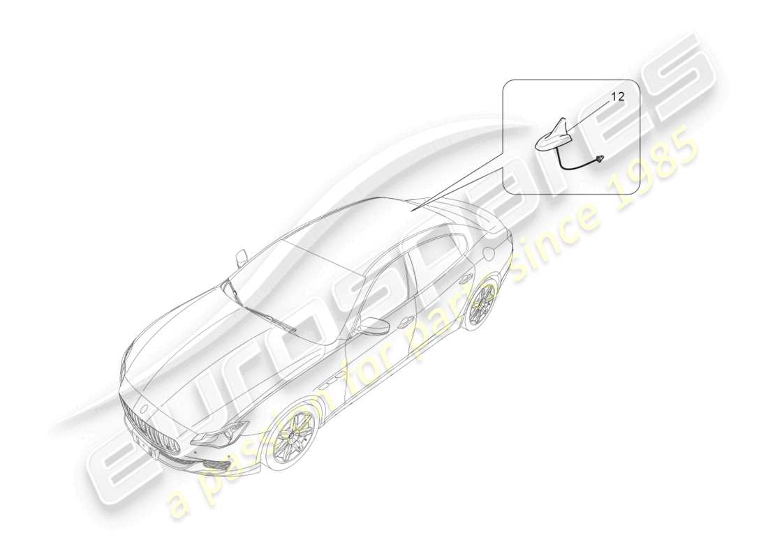 maserati quattroporte (2018) diagrama de piezas del sistema de recepción y conexión