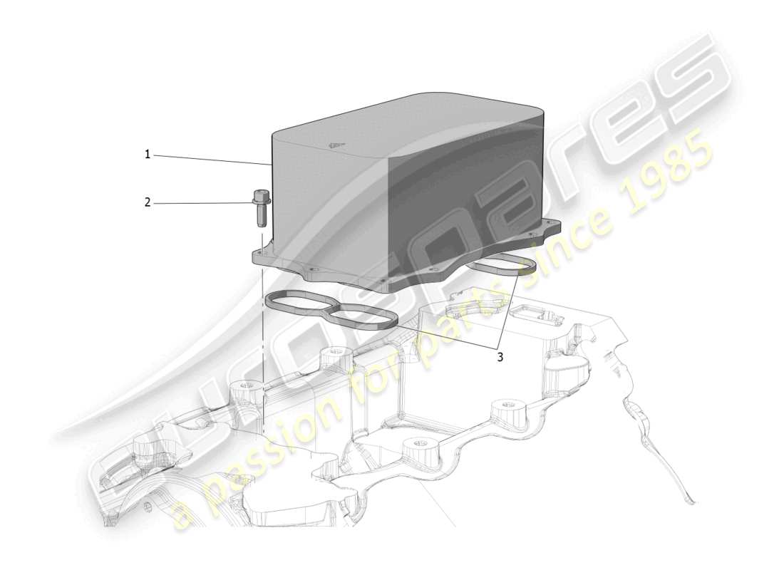 maserati mc20 cielo (2023) diagrama de piezas del intercambiador de calor
