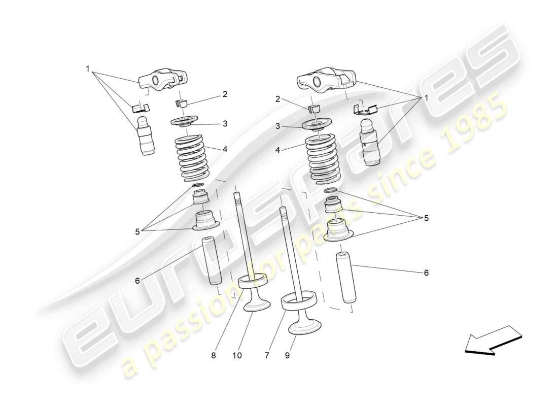 maserati levante (2020) valvulas diagrama de piezas