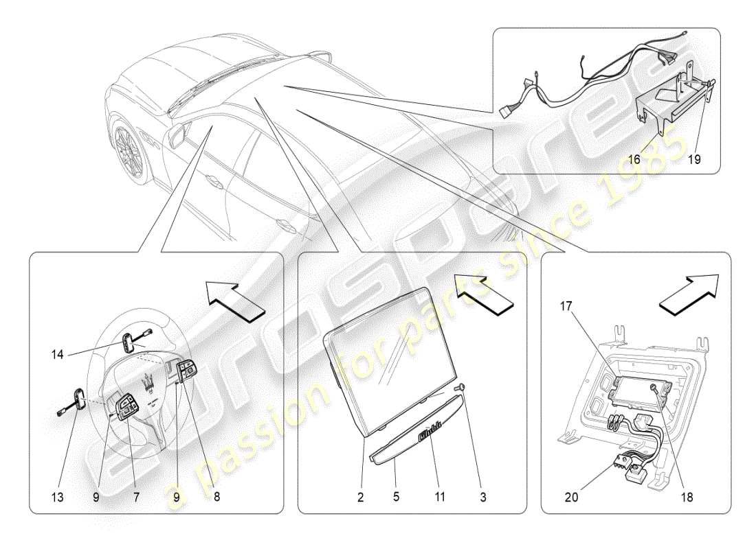 maserati ghibli (2020) sistema de ti diagrama de piezas