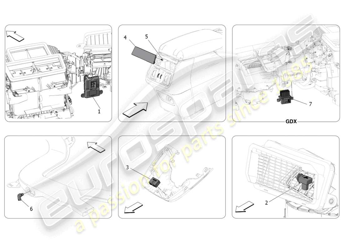 maserati grecale trofeo (2023) a/c unit: electronic control diagrama de piezas