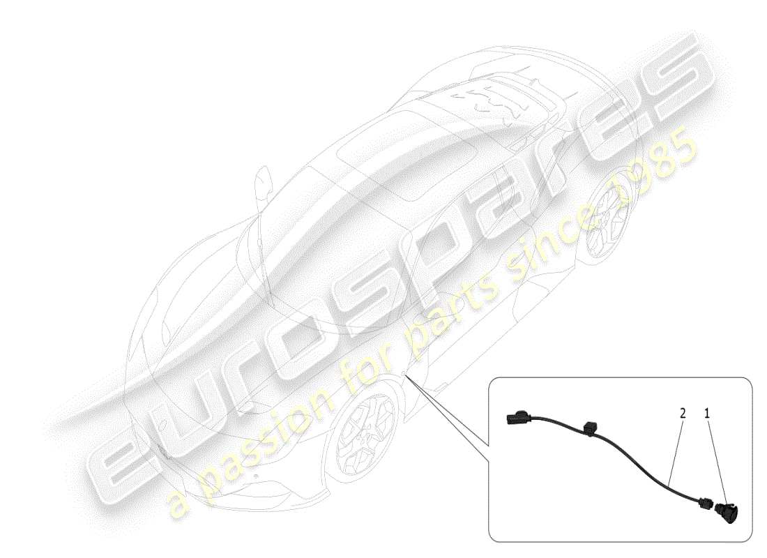 maserati mc20 (2024) grupos de luces laterales diagrama de piezas