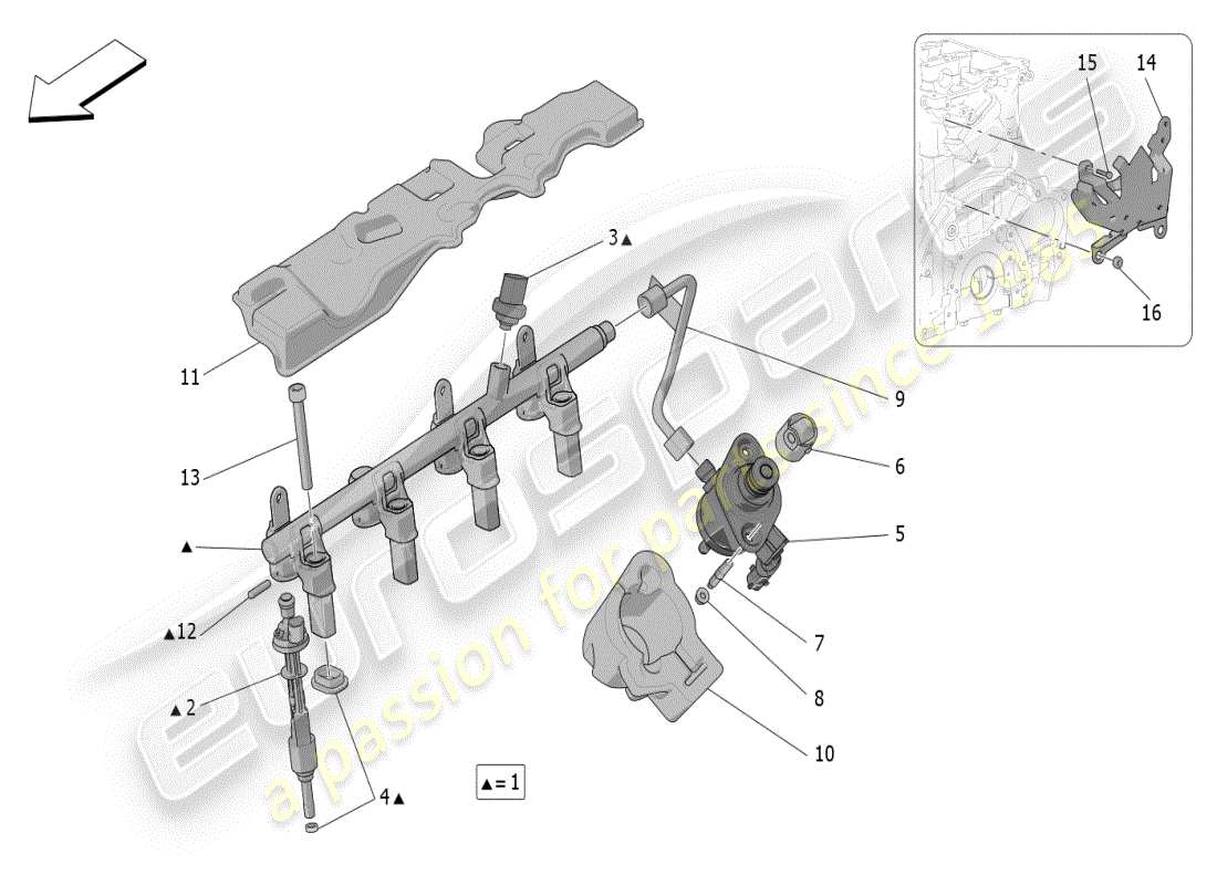 maserati grecale modena (2023) diagrama de piezas de bombas de combustible y líneas de conexión