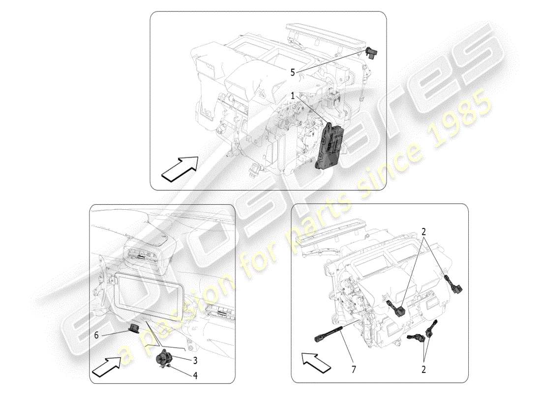 maserati mc20 (2024) a/c unit: electronic control diagrama de piezas