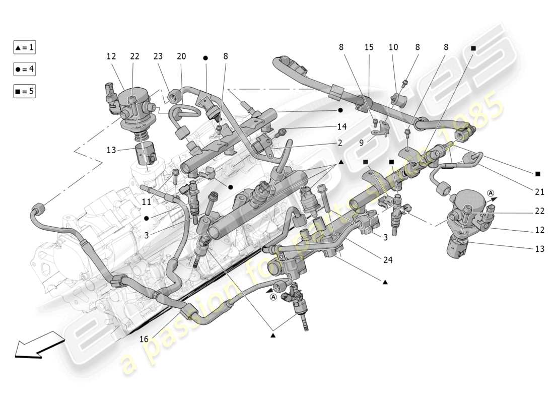 maserati grecale trofeo (2023) bombas de combustible y líneas de conexión diagrama de piezas