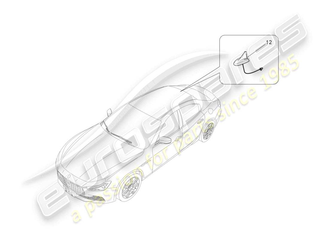 maserati ghibli (2017) diagrama de piezas del sistema de recepción y conexión