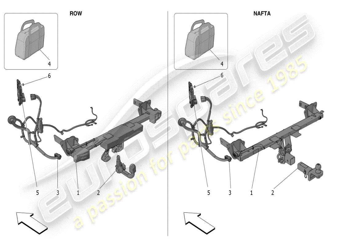 maserati grecale modena (2023) estándar proporcionado diagrama de piezas