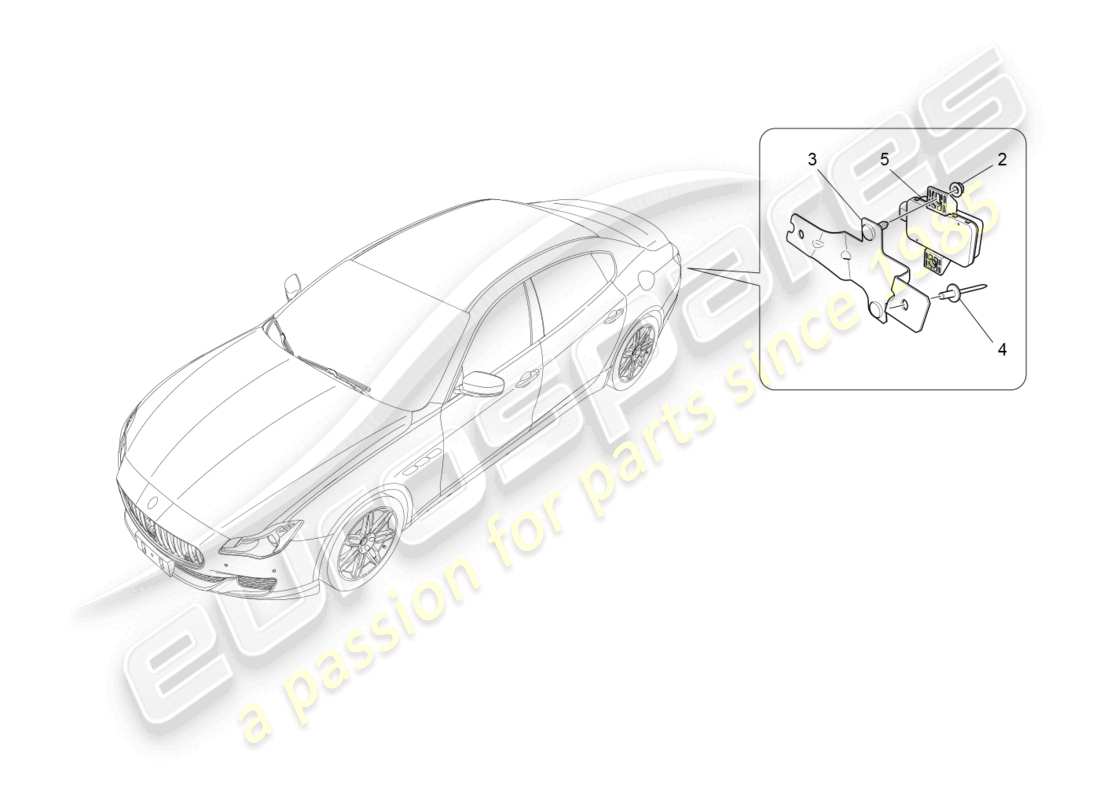 maserati quattroporte (2018) diagrama de piezas del sistema de control de presión de neumáticos