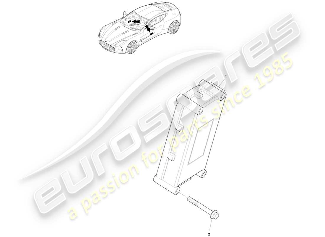 aston martin one-77 (2011) módulo de puerta electrónica diagrama de piezas