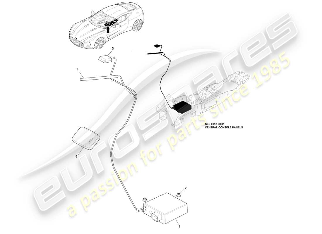 aston martin one-77 (2011) rastreador diagrama de piezas