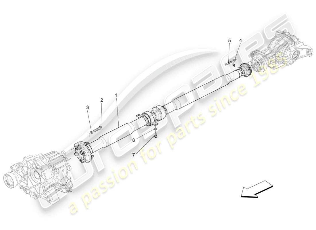 maserati levante tributo (2021) eje de transmisión diagrama de piezas