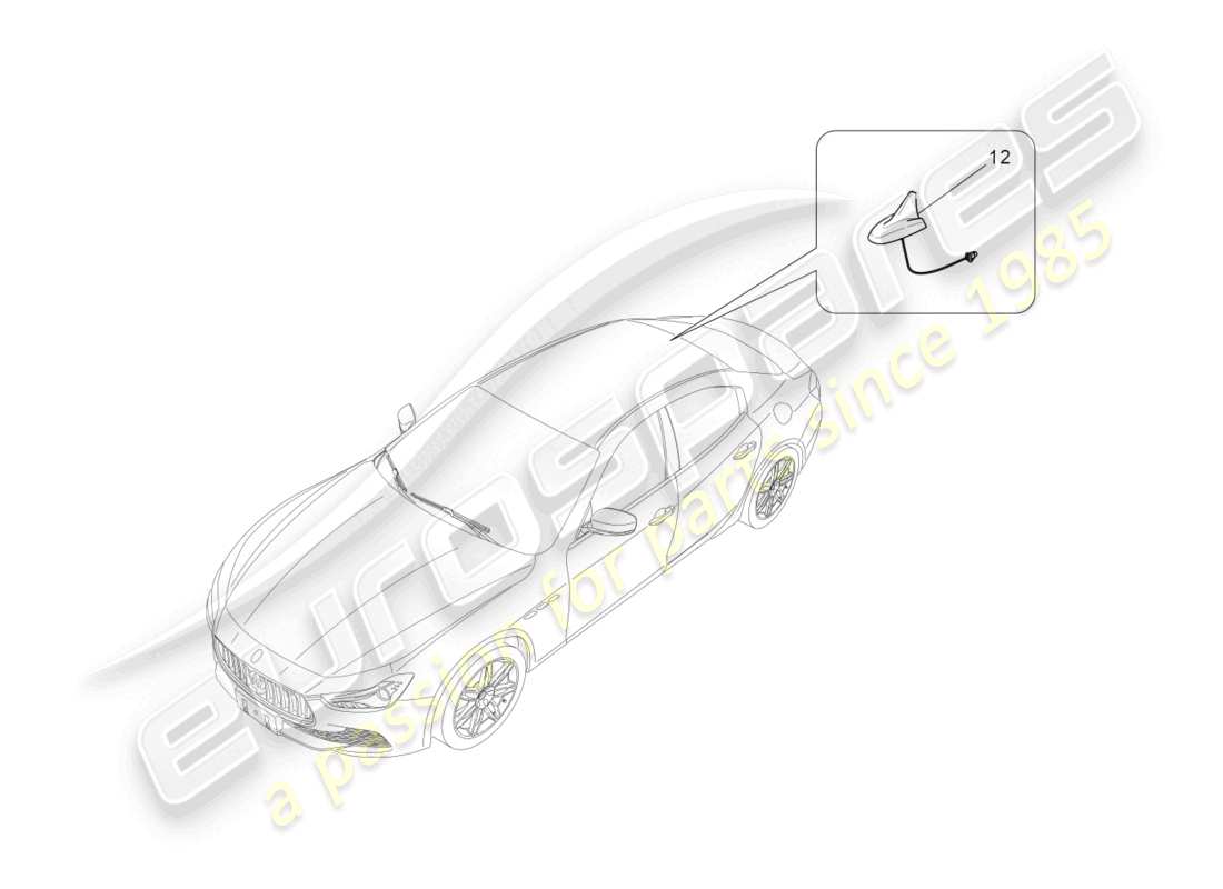 maserati ghibli (2018) diagrama de piezas del sistema de recepción y conexión