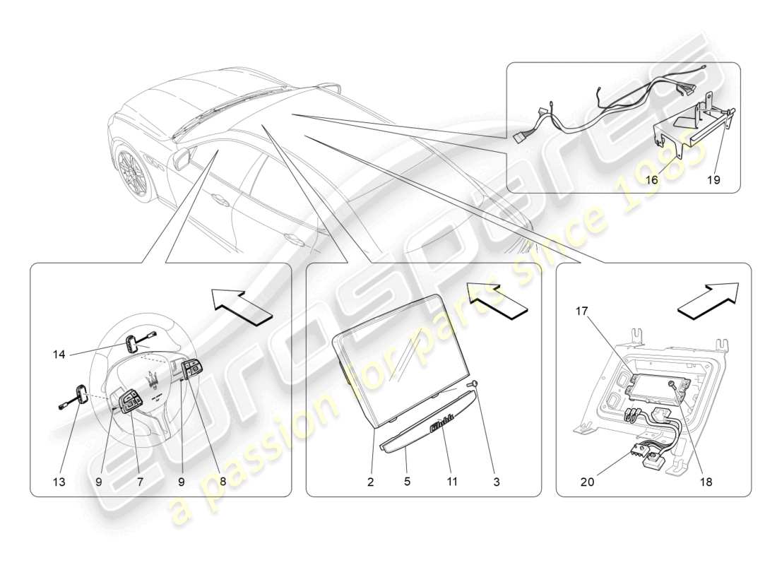 maserati ghibli (2017) sistema de ti diagrama de piezas