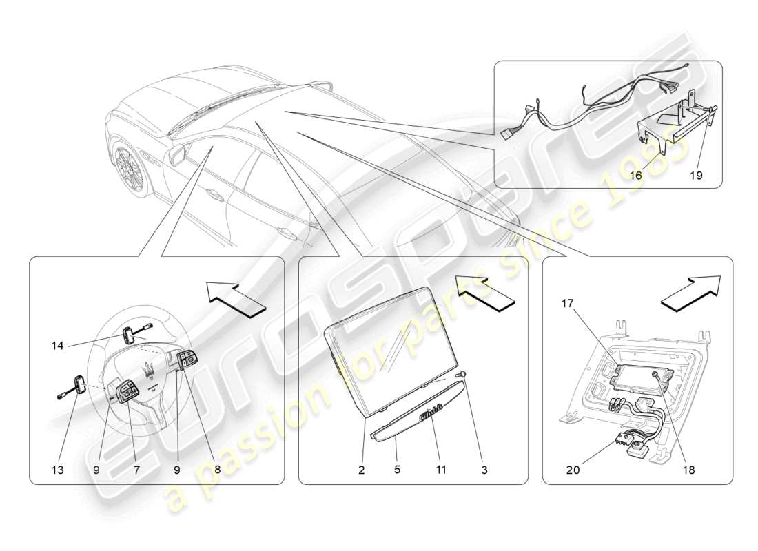 maserati ghibli (2018) diagrama de partes del sistema it