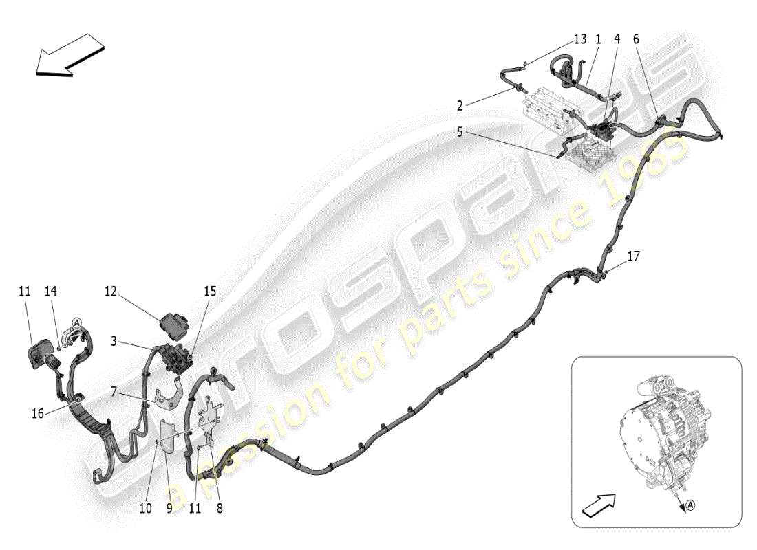 maserati grecale modena (2023) diagrama de piezas de cableado principal