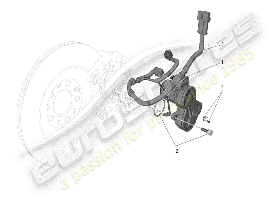 maserati grecale modena (2023) parking brake diagrama de piezas