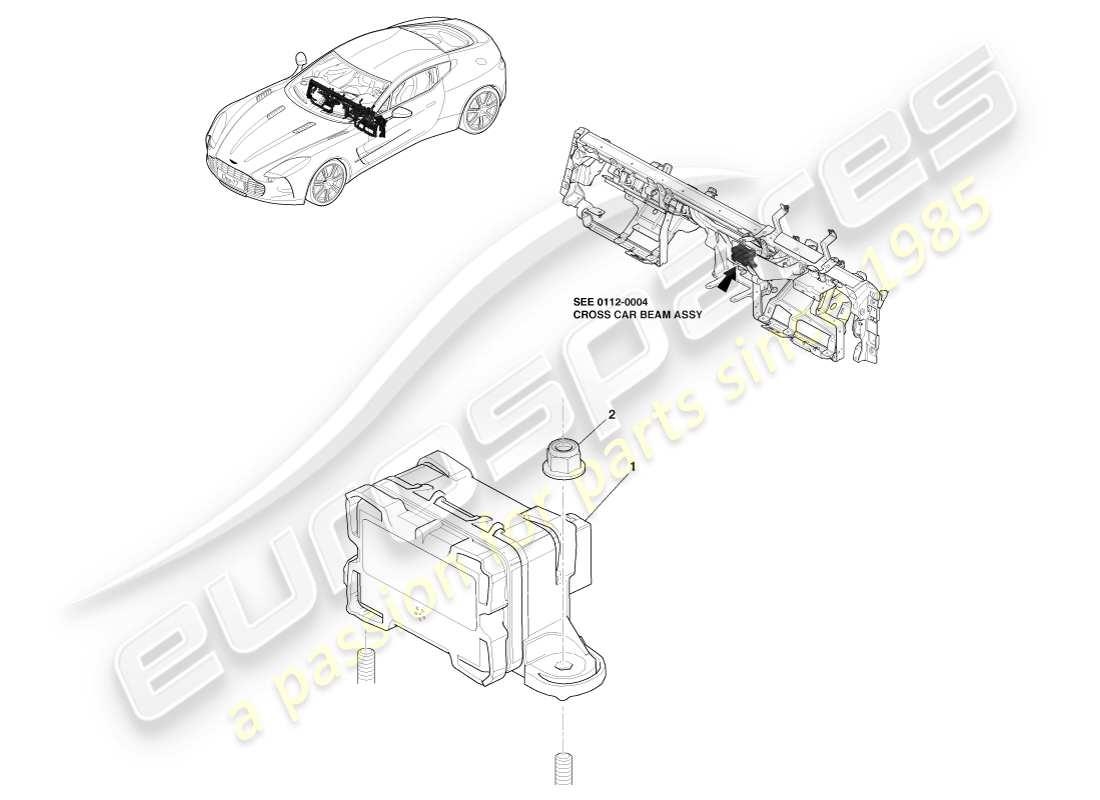 aston martin one-77 (2011) sensores e interruptores antirrobo diagrama de piezas