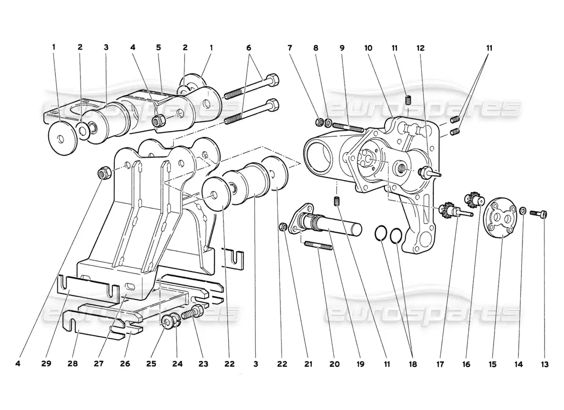 lamborghini diablo 6.0 (2001) bomba de aceite de caja de cambios diagrama de piezas