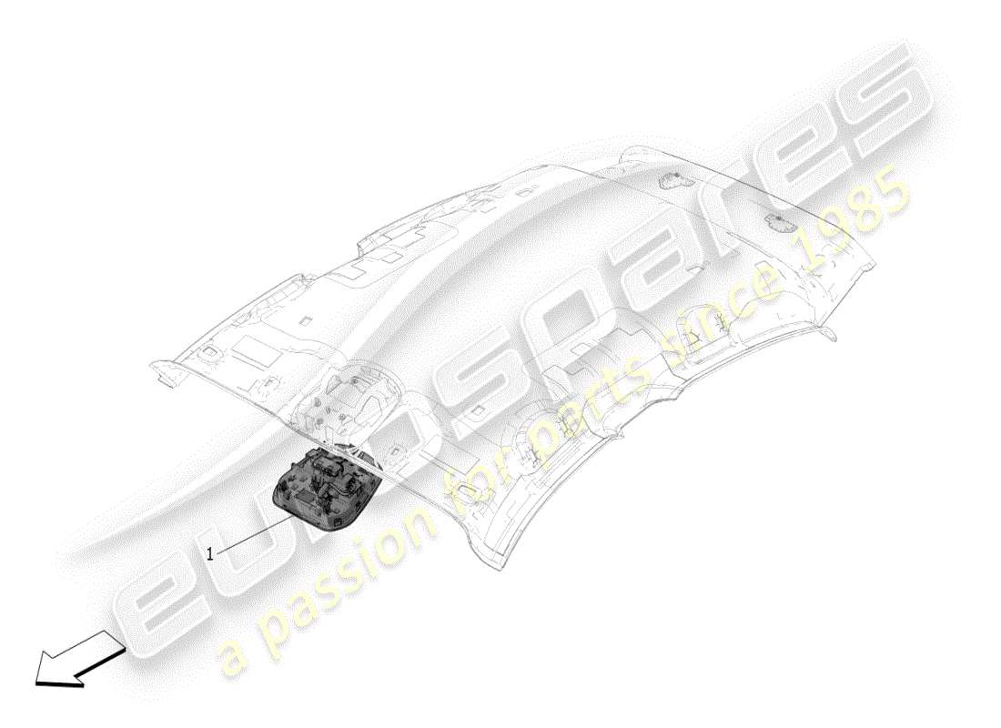 maserati grecale modena (2023) diagrama de piezas de dispositivos internos del vehículo