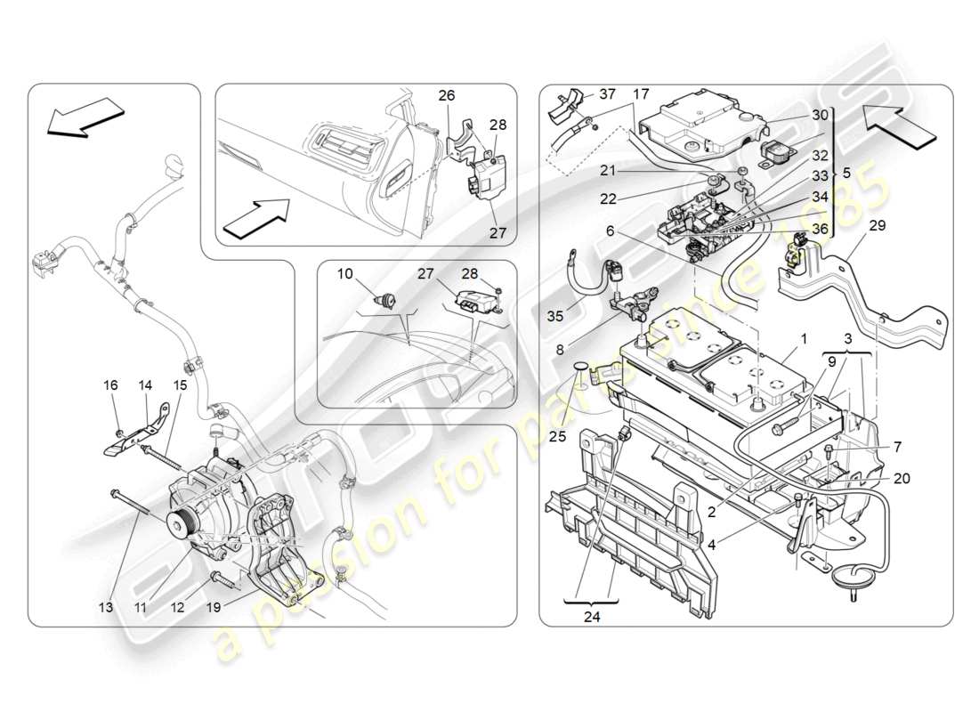maserati ghibli (2015) energy generation and accumulation diagrama de piezas