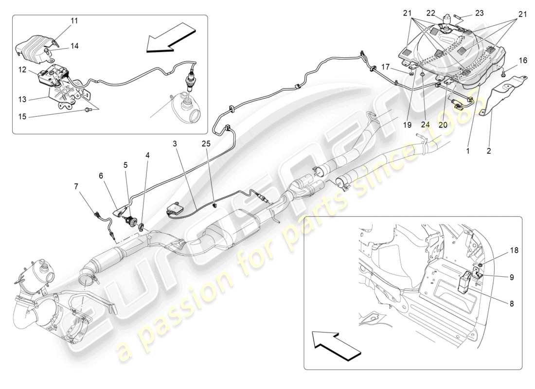 maserati ghibli (2017) diagrama de piezas del sistema adblue