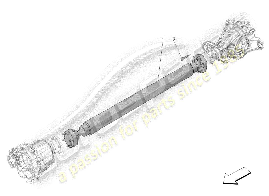 maserati grecale modena (2023) eje de transmisión diagrama de piezas