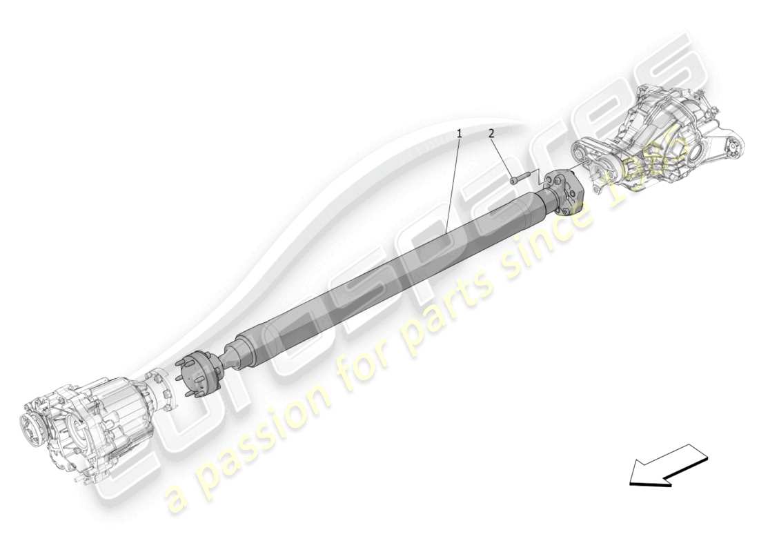 maserati grecale trofeo (2023) eje de transmisión diagrama de piezas