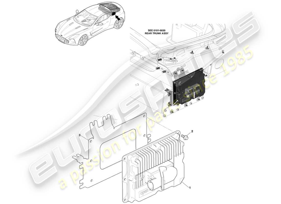 aston martin one-77 (2011) controlador pi-shurlock diagrama de piezas