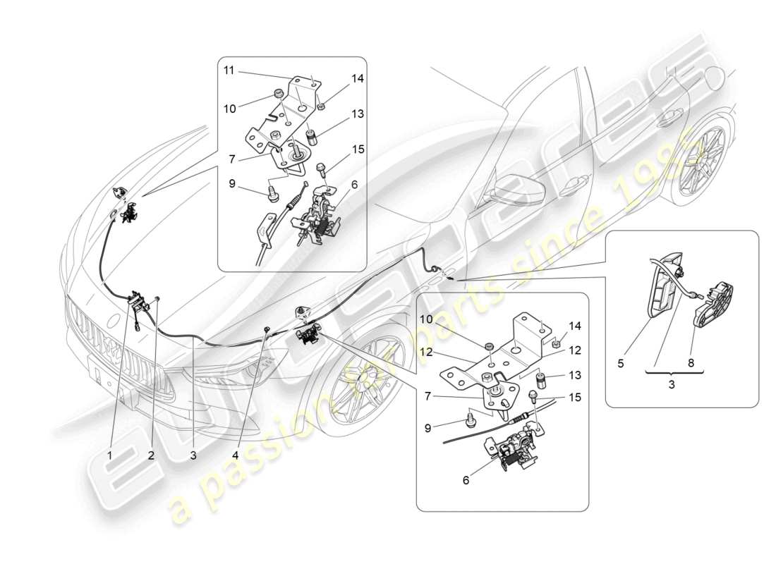 un diagrama de piezas del catálogo de piezas maserati ghibli (2014)