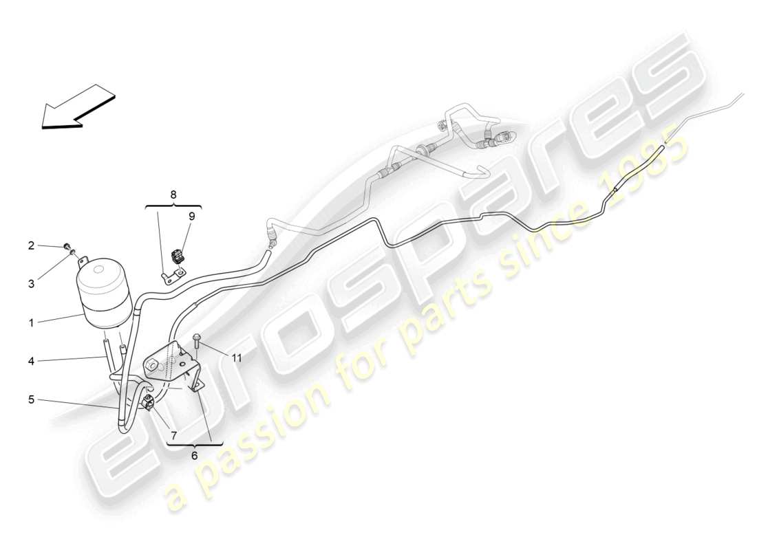 maserati ghibli fragment (2022) diagrama de piezas del sistema de aire adicional