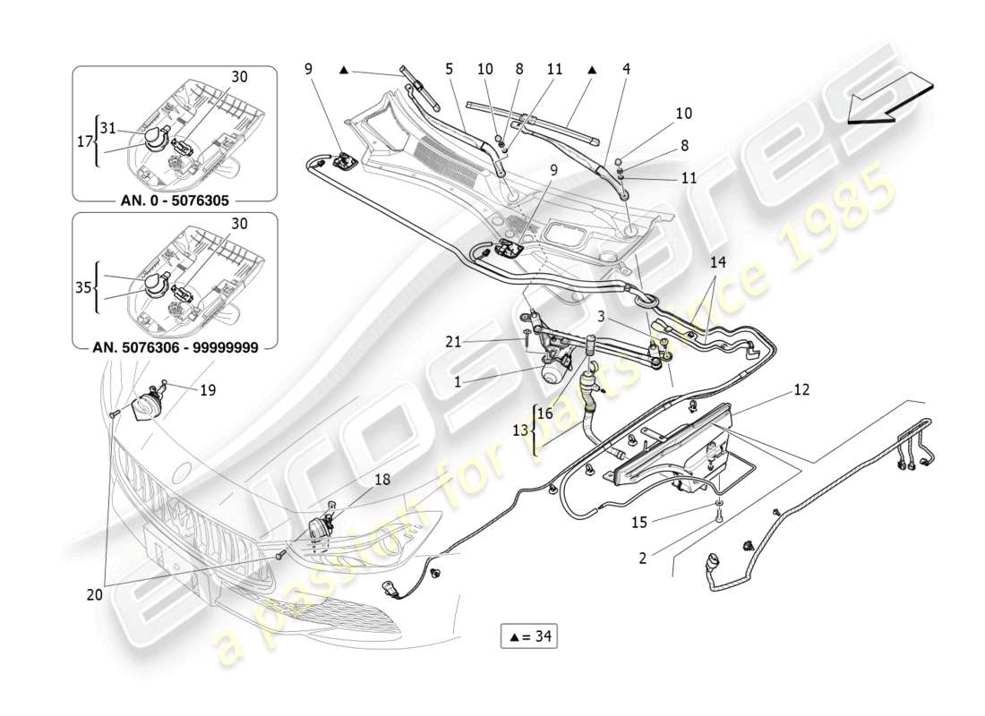 maserati ghibli fragment (2022) dispositivos externos del vehículo diagrama de piezas