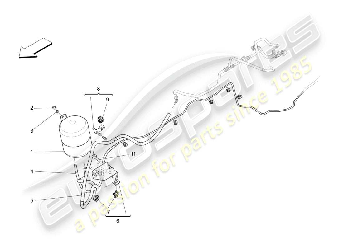 maserati levante (2020) diagrama de piezas del sistema de aire adicional