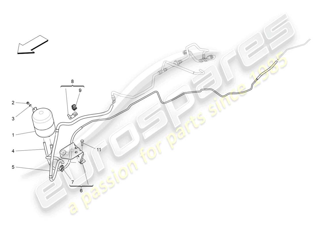 maserati ghibli (2014) sistema de aire adicional diagrama de piezas