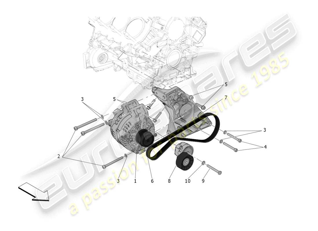 maserati mc20 (2022) diagrama de partes de generación y acumulación de energía