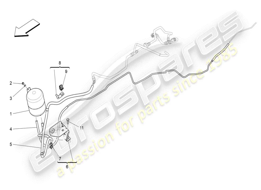 maserati ghibli (2020) sistema de aire adicional diagrama de piezas