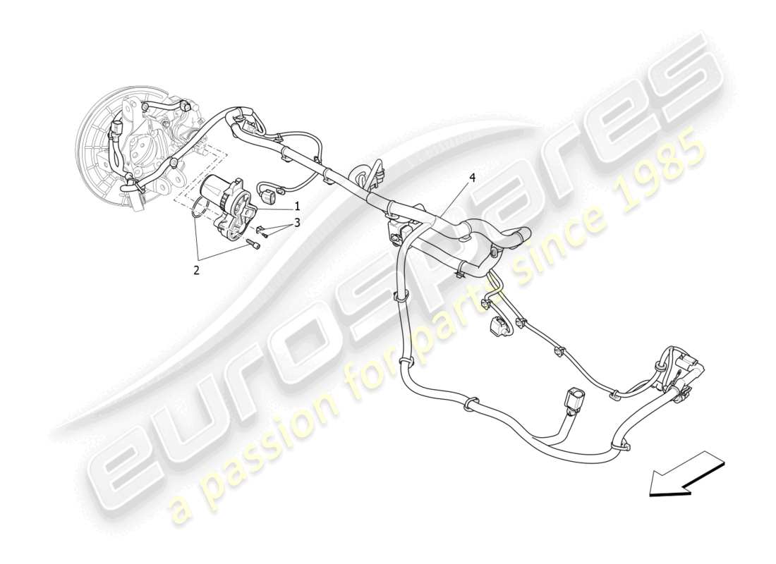 maserati levante tributo (2021) parking brake diagrama de piezas