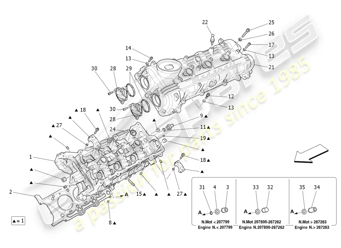 diagrama de pieza que contiene el número de pieza 272605