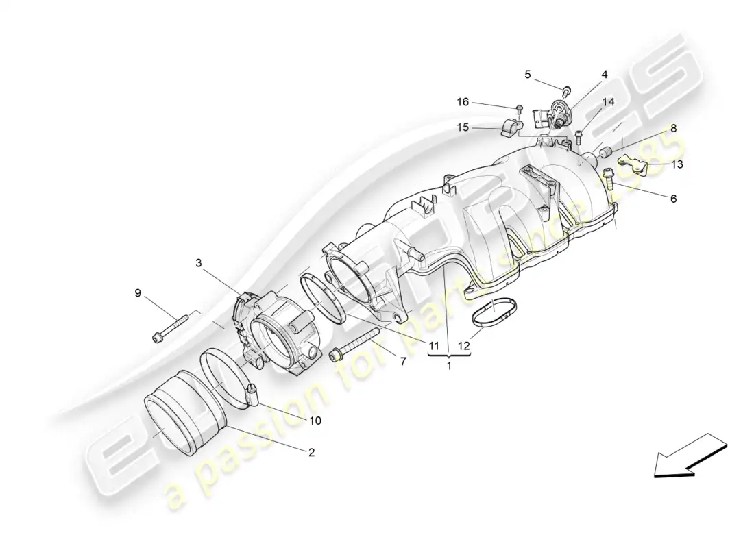 diagrama de pieza que contiene el número de pieza 306353