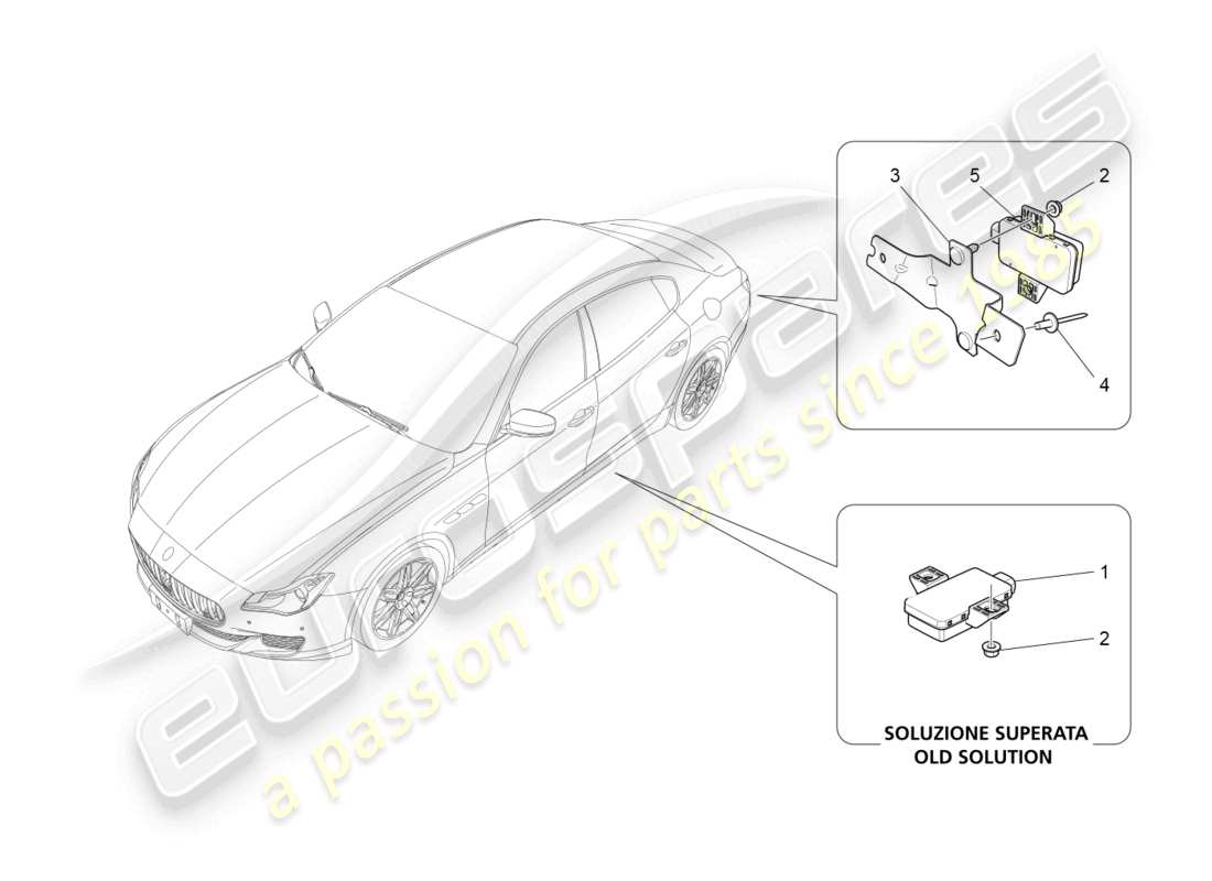 maserati quattroporte (2018) diagrama de piezas del sistema de control de presión de neumáticos