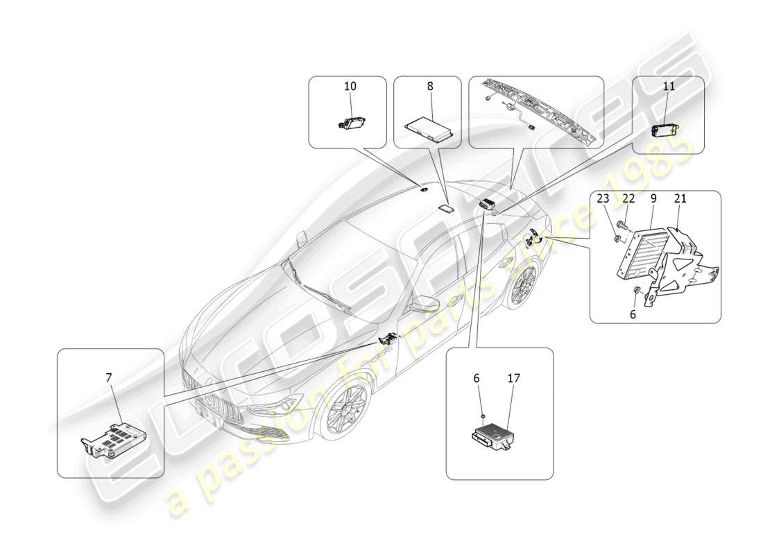 maserati ghibli (2014) sistema de ti diagrama de piezas