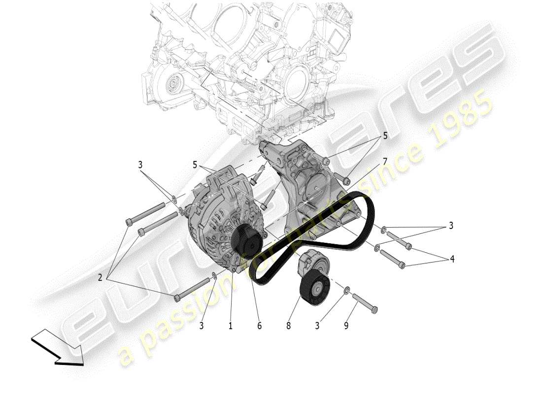 maserati mc20 (2024) diagrama de partes de generación y acumulación de energía