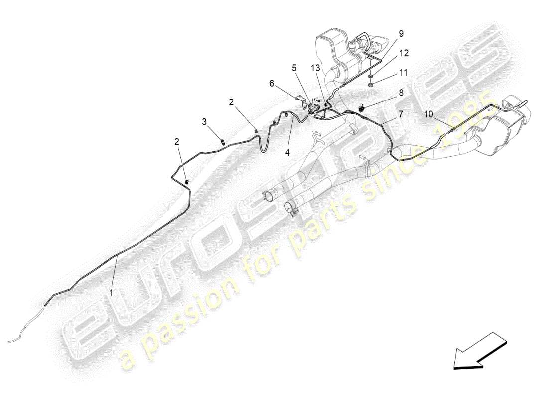 maserati ghibli (2019) sistema de aire adicional diagrama de piezas