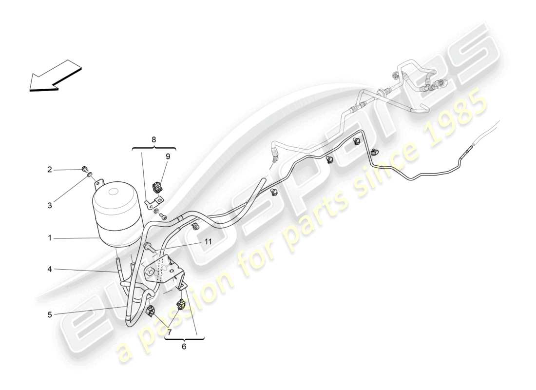 maserati levante gt (2022) sistema de aire adicional diagrama de piezas