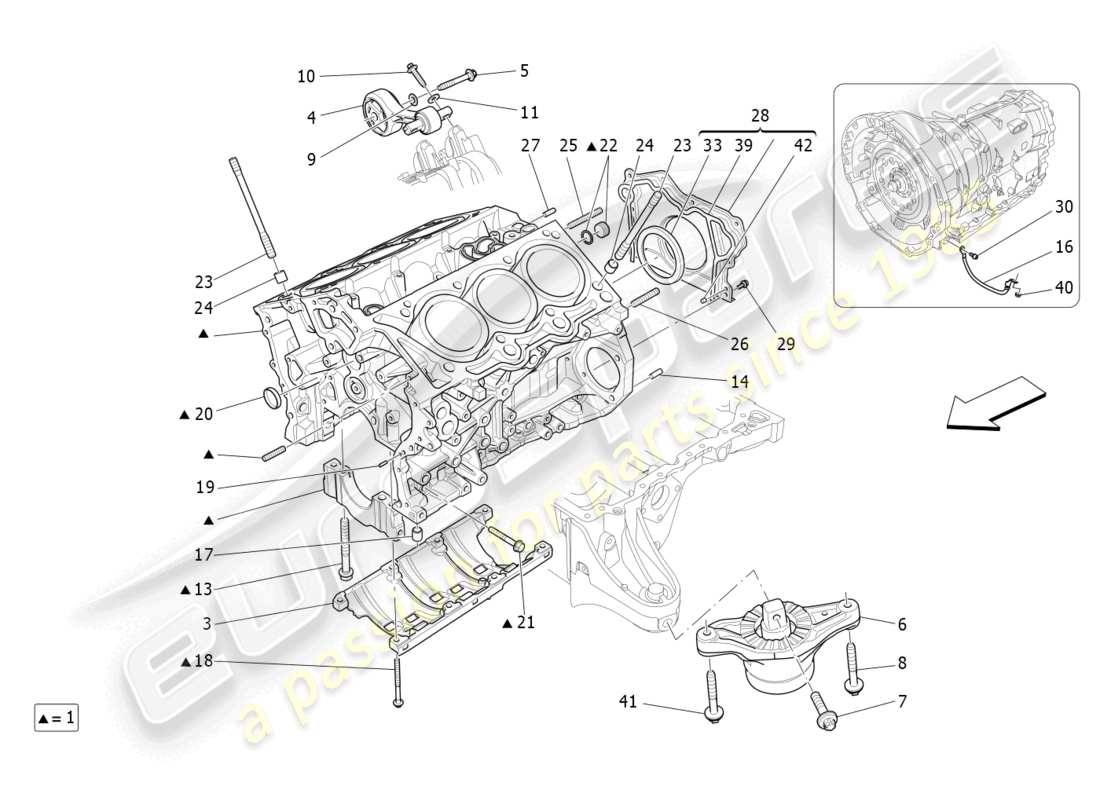 maserati levante modena (2022) diagrama de piezas del carter