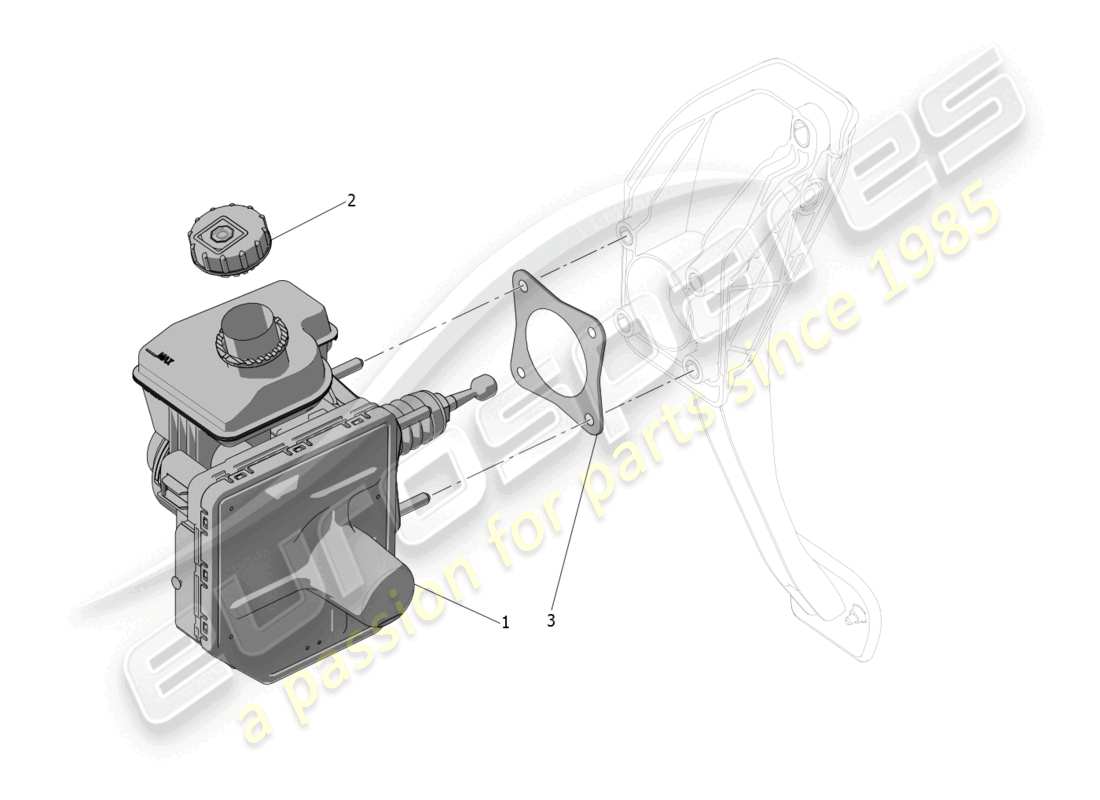 maserati mc20 (2023) diagrama de piezas del servosistema de freno