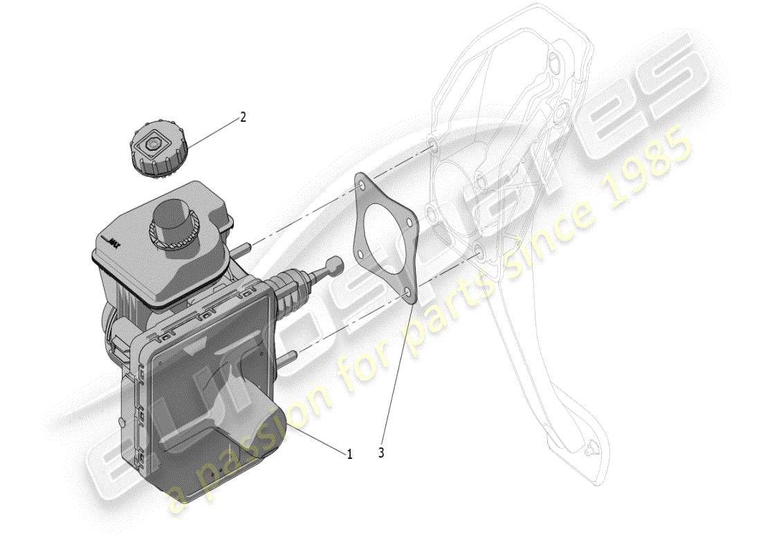 maserati mc20 (2024) brake servo system diagrama de piezas