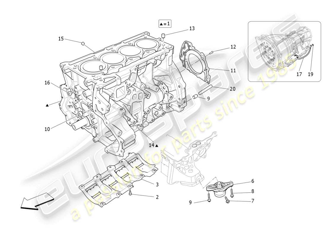 maserati levante gt (2022) diagrama de piezas del carter