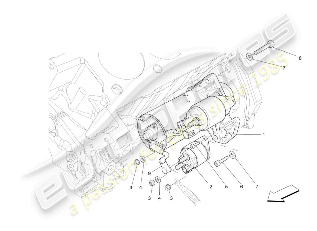 un diagrama de piezas del catálogo de piezas maserati ghibli (2014)